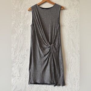 MM Lafleur Gray Knotted Mini Dress